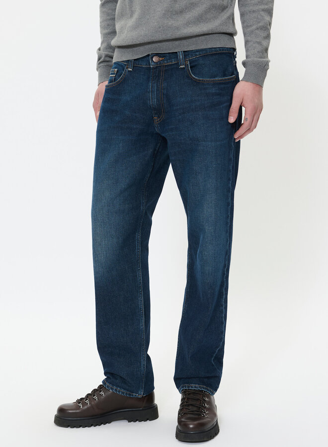 Jeans Matinique Mike bleu foncé délavé