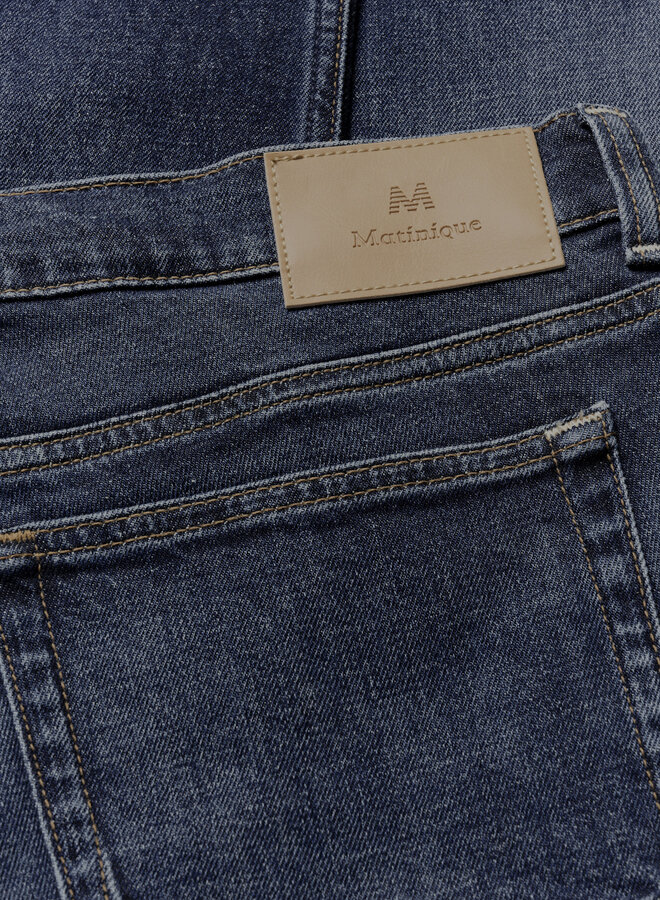 Jeans Matinique Mike bleu foncé délavé