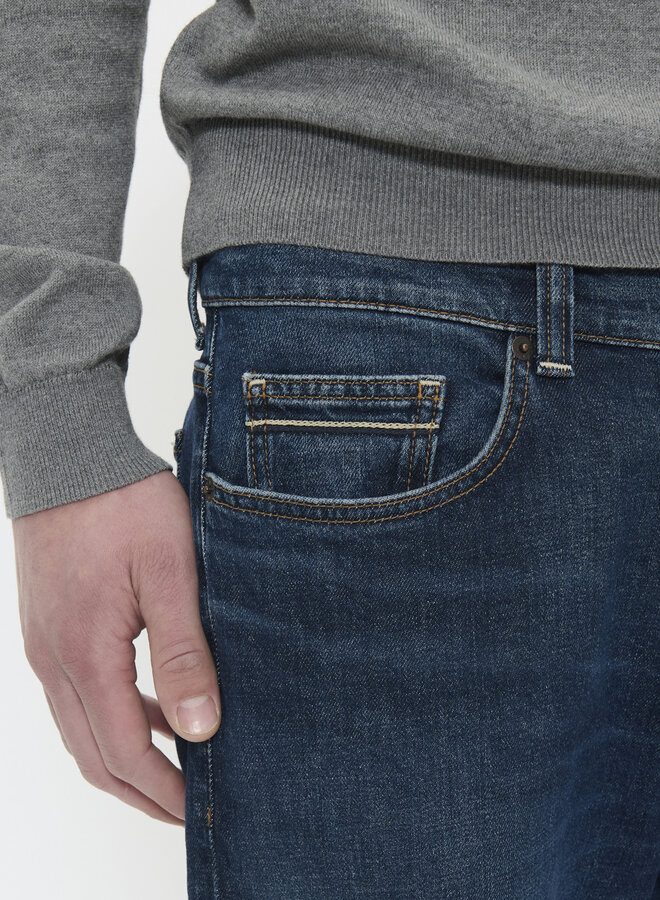 Jeans Matinique Mike bleu foncé délavé