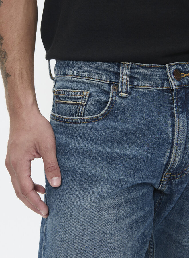 Jeans Matinique Jake bleu délavé moyen