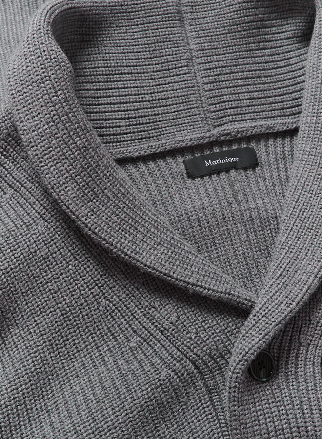 Cardigan Matinique Krollo à col châle gris
