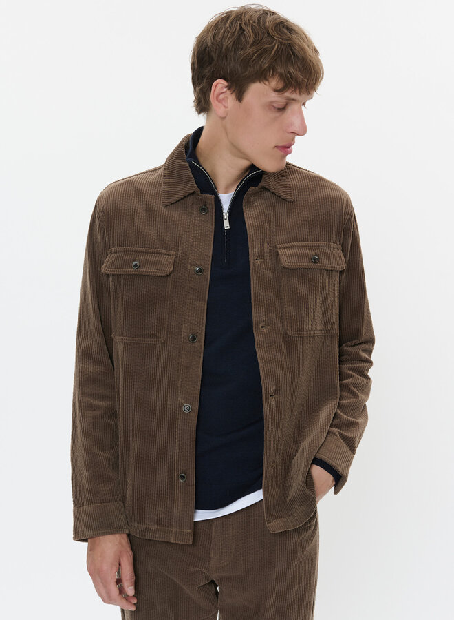 Surchemise Matinique Cookridge en corduroy beige morille