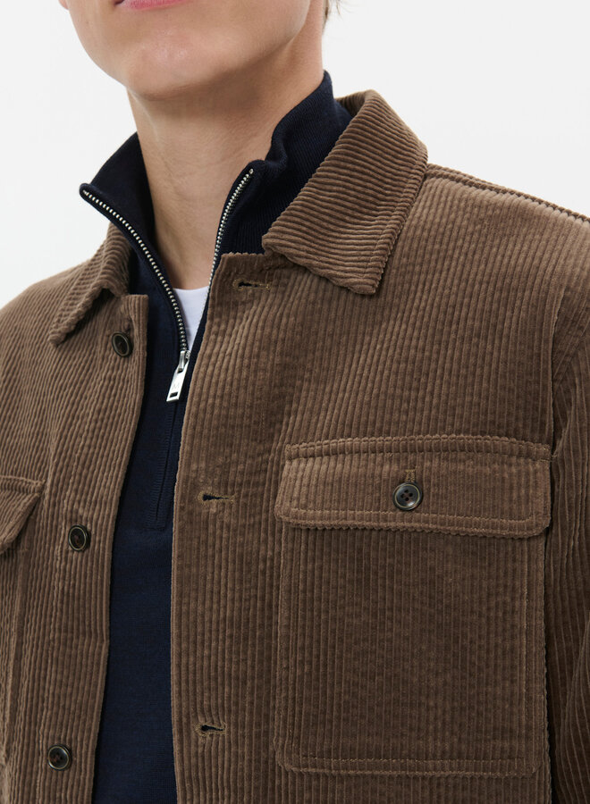 Surchemise Matinique Cookridge en corduroy beige morille