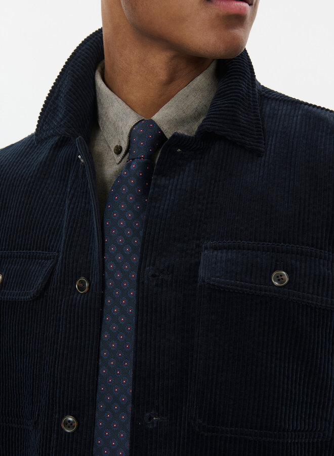 Surchemise Matinique Cookridge en corduroy bleu marine