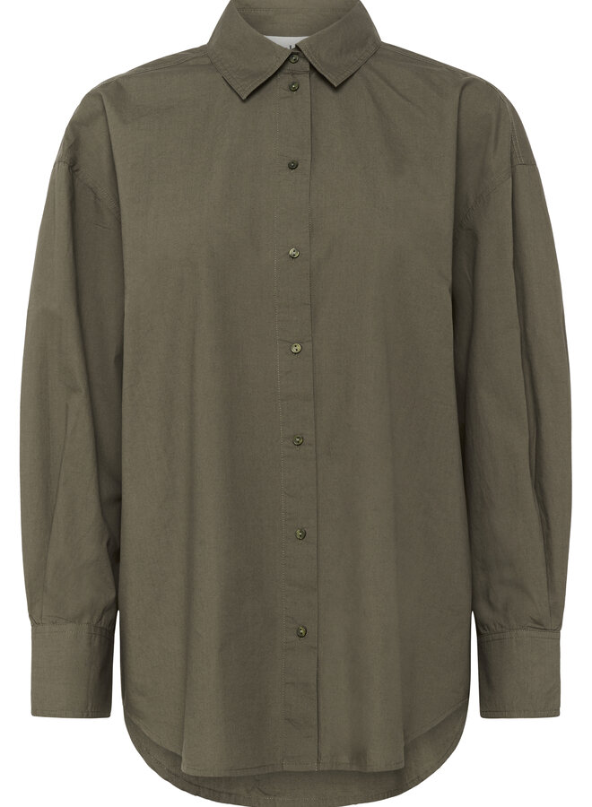 Chemise Soaked in luxury Joa Jani ample vert khaki