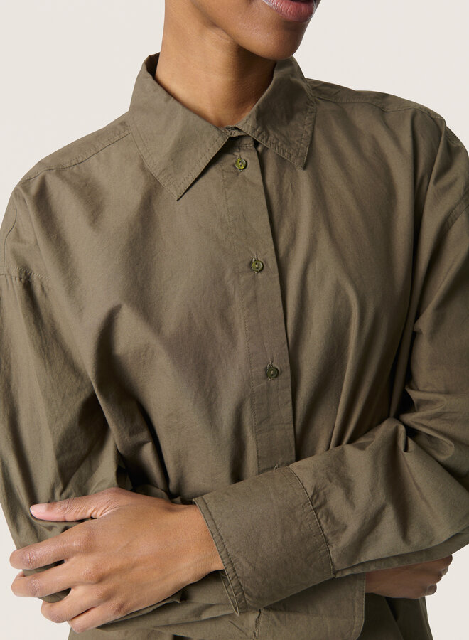 Chemise Soaked in luxury Joa Jani ample vert khaki