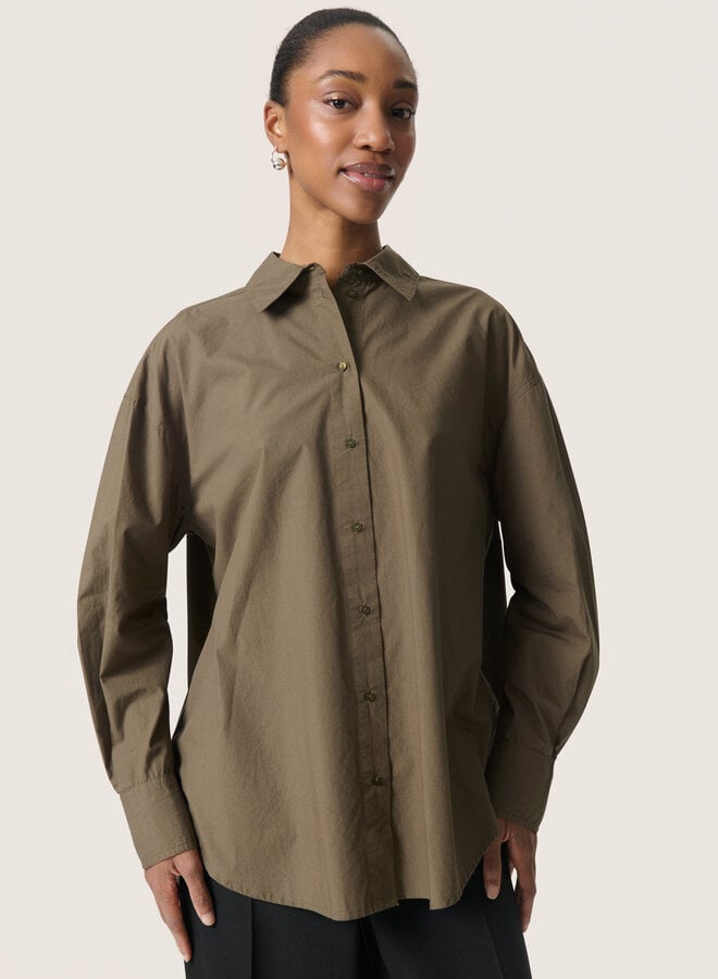 Chemise Soaked in luxury Joa Jani ample vert khaki