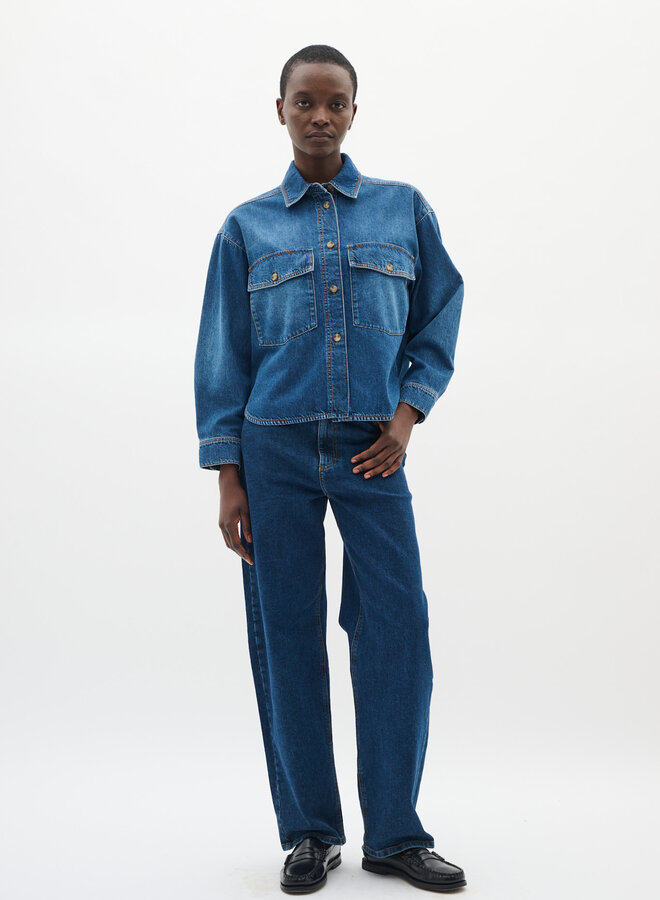 Chemise InWear Naava surdimensionnée en jeans bleu