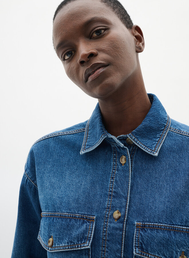 Chemise InWear Naava surdimensionnée en jeans bleu