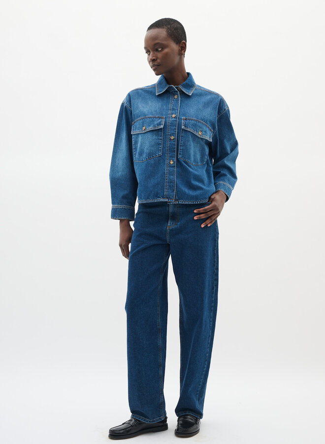 Chemise InWear Naava surdimensionnée en jeans bleu