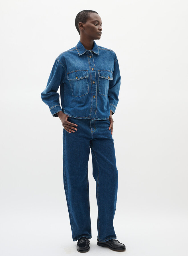 Chemise InWear Naava surdimensionnée en jeans bleu