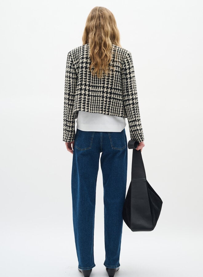 Jacket InWear Brya à pied-de-coq noir & écru