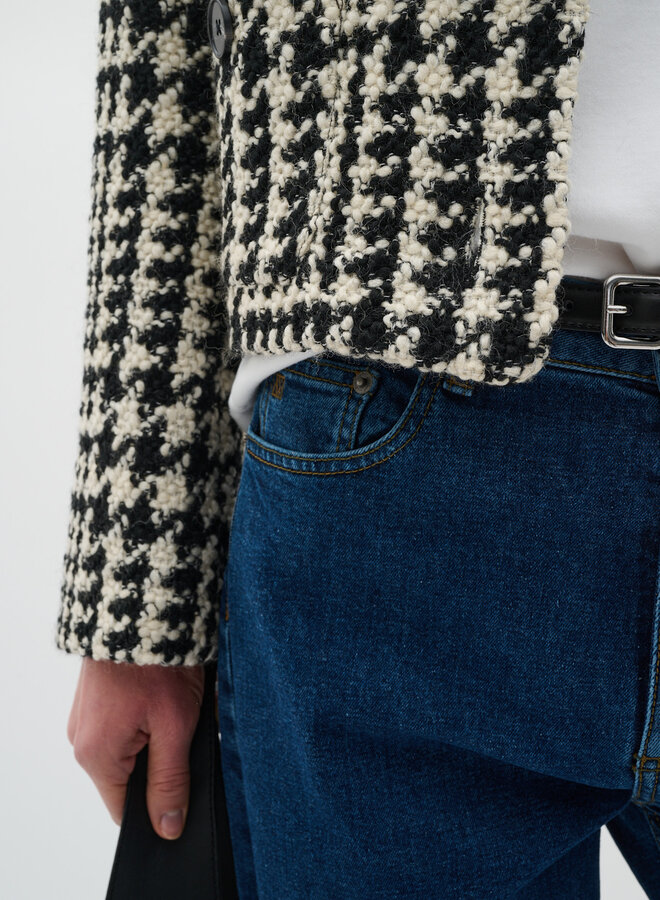 Jacket InWear Brya à pied-de-coq noir & écru