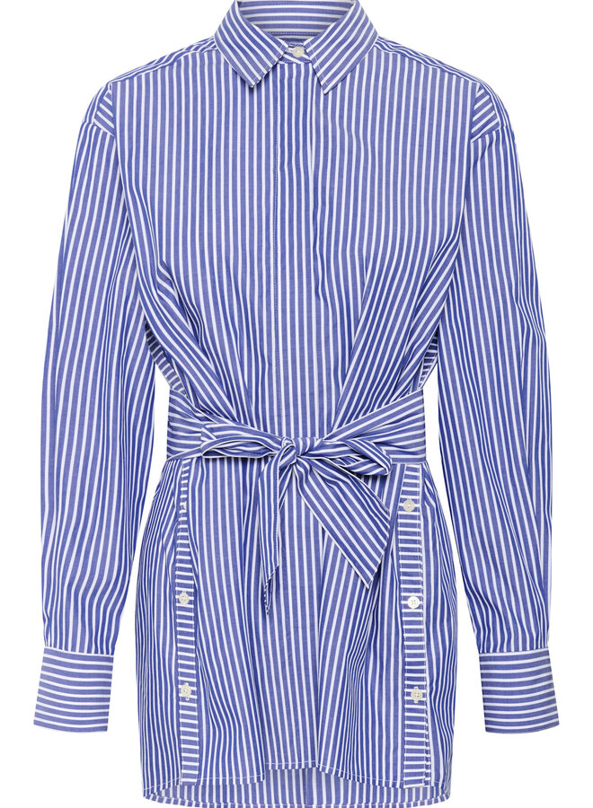 Chemise InWear Natalja surdimensionnée rayée bleue & blanche