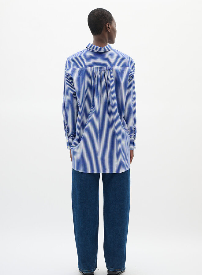 Chemise InWear Natalja surdimensionnée rayée bleue & blanche