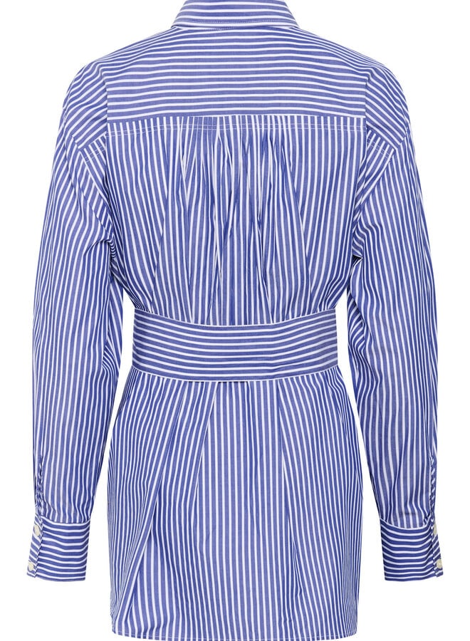 Chemise InWear Natalja surdimensionnée rayée bleue & blanche