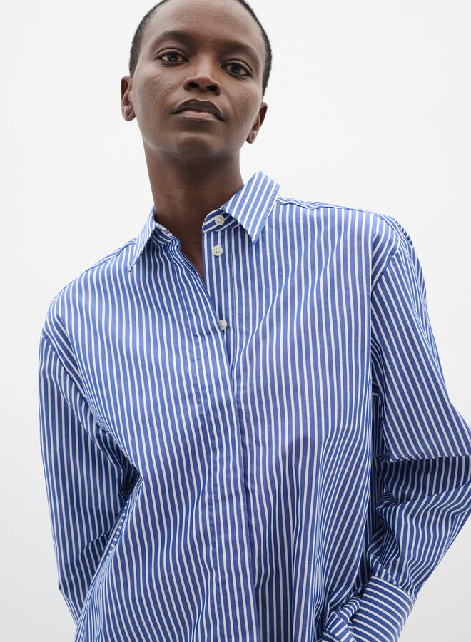 Chemise InWear Natalja surdimensionnée rayée bleue & blanche