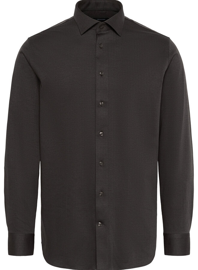 Chemise Matinique Marc en jersey à chevrons brun espress