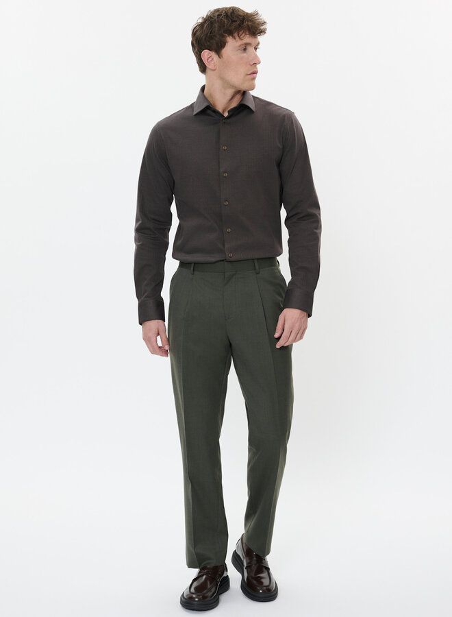 Chemise Matinique Marc en jersey à chevrons brun espress