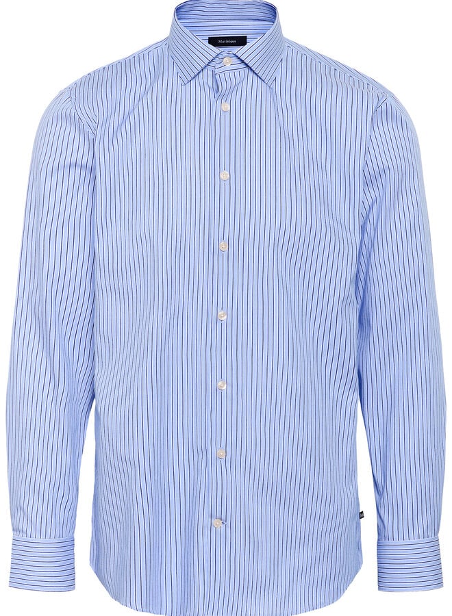 Chemise Matinique Marc bleue chambray rayée