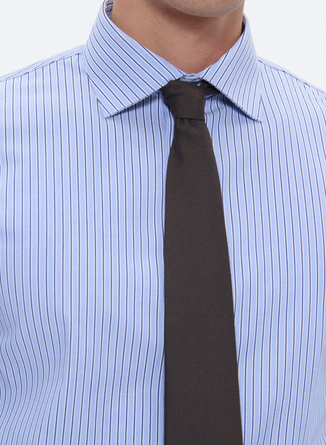 Chemise Matinique Marc bleue chambray rayée
