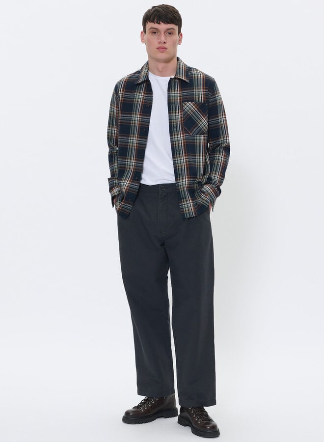 Surchemise Matinique Pelton Heritage bleu marine à carreaux rouille & vert thym