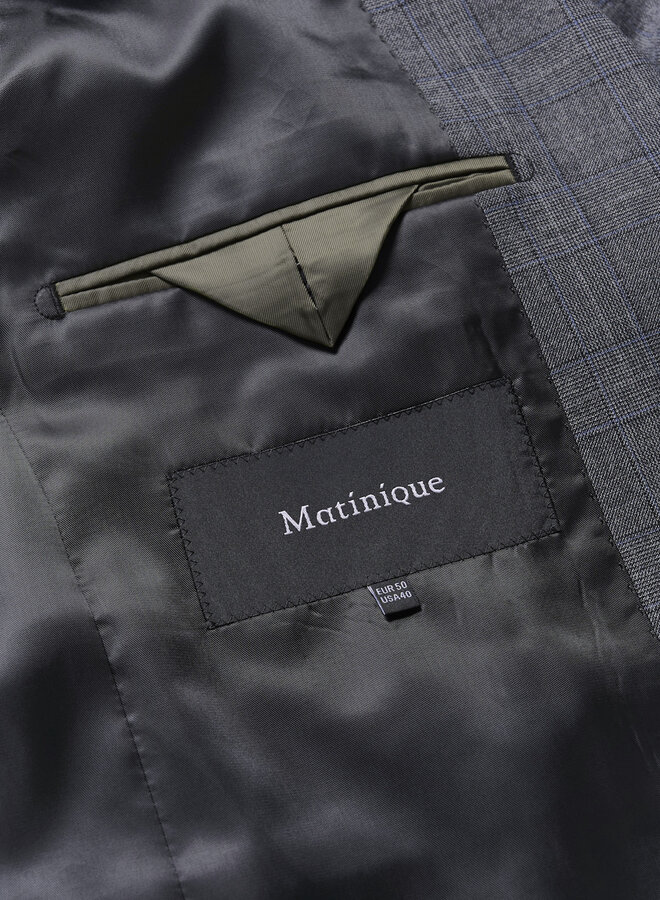 Veston Matinique George à carreaux gris