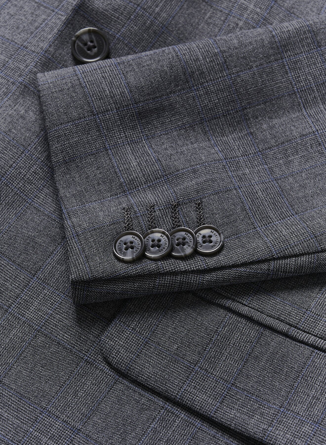 Veston Matinique George à carreaux gris