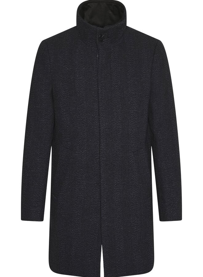 Manteau Matinique Harvey à chevrons bleu marine & noirs