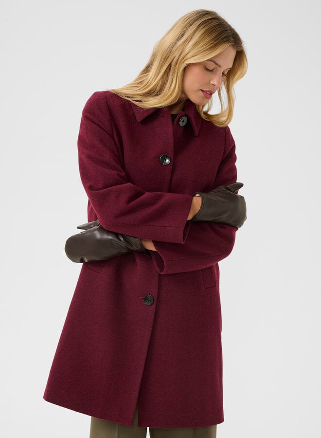 Mitaines Part Two en cuir brun chocolat