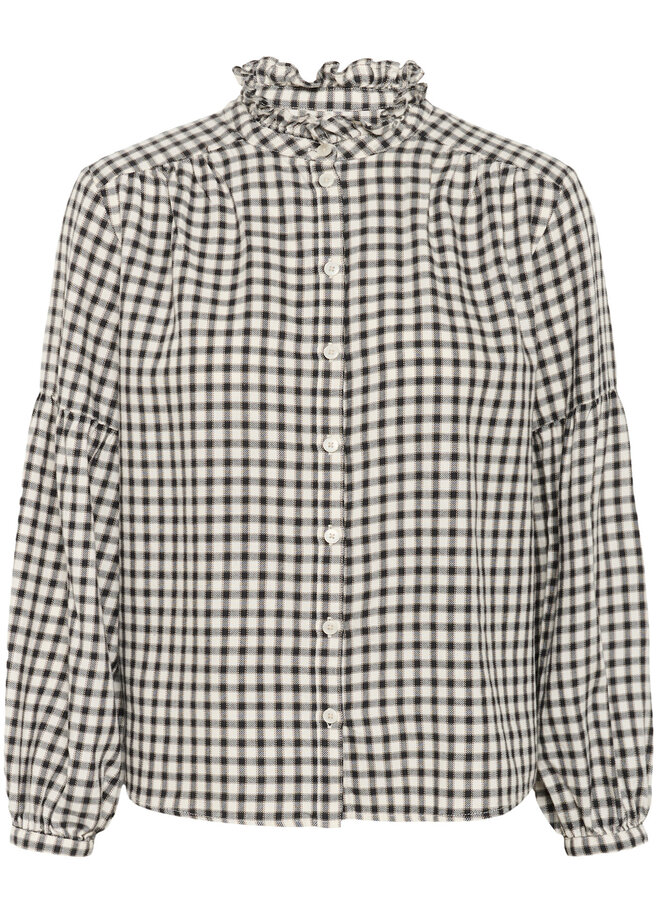 Blouse Part Two Kamilla à carreaux bleu marine & écrus