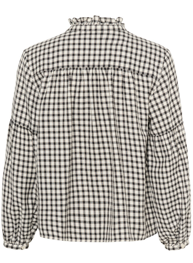 Blouse Part Two Kamilla à carreaux bleu marine & écrus