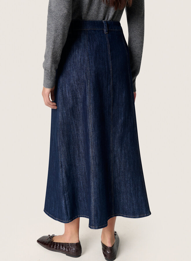 Jupe midi Soaked in luxury Ninnie en denim bleu foncé