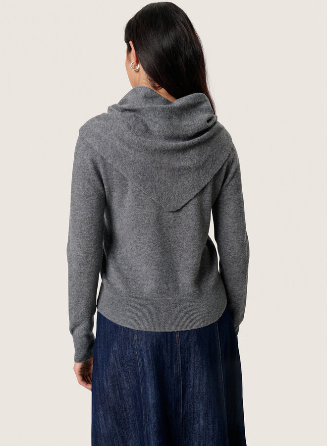 Cardigan Soaked in luxury Molina avec foulard gris mélange