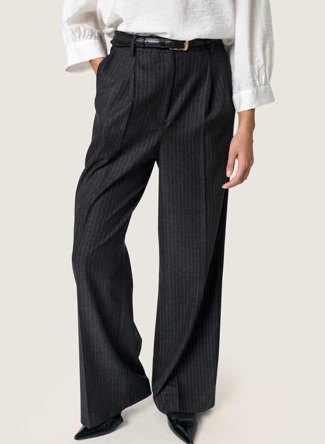 Pantalon Soaked in luxury Malodi gris rayé