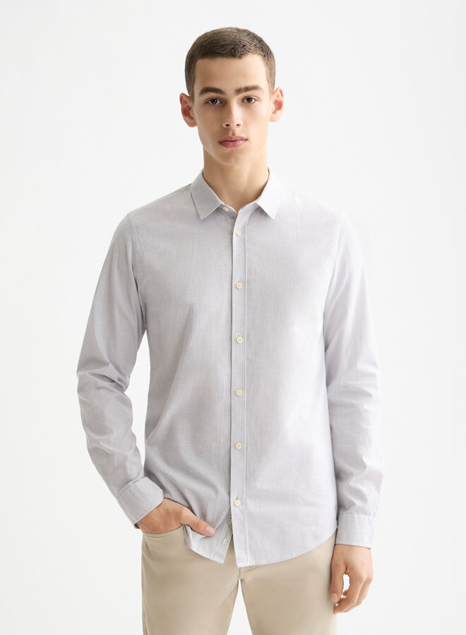 Chemise Scotch & Soda à fines rayures grises & blanches