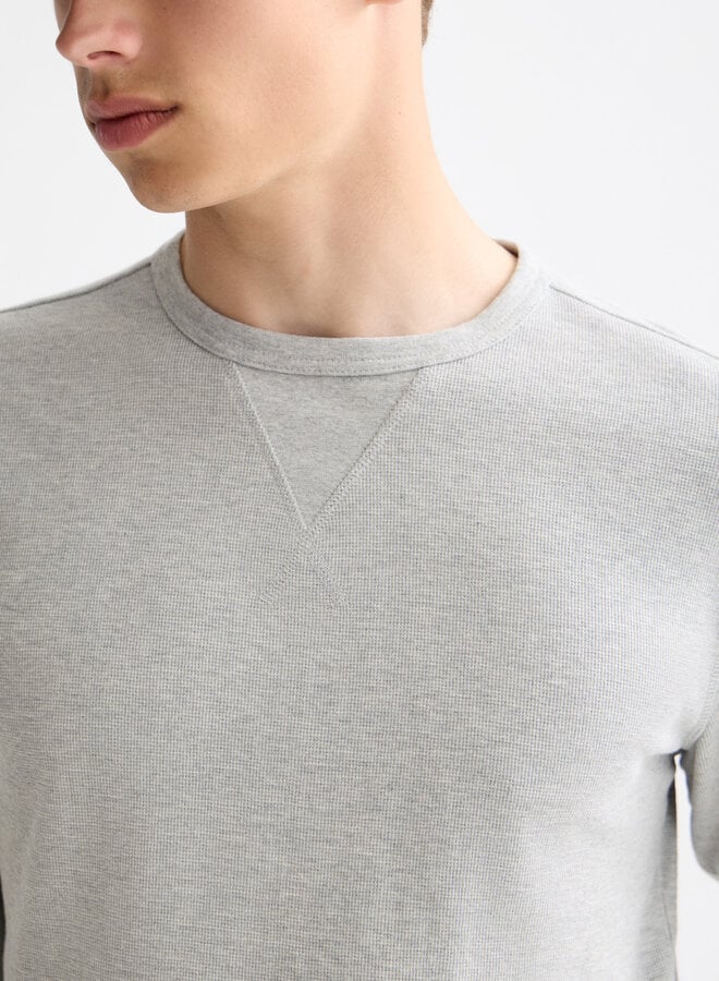 Chandail Scotch & Soda à manches longues gaufré gris pâle mélange