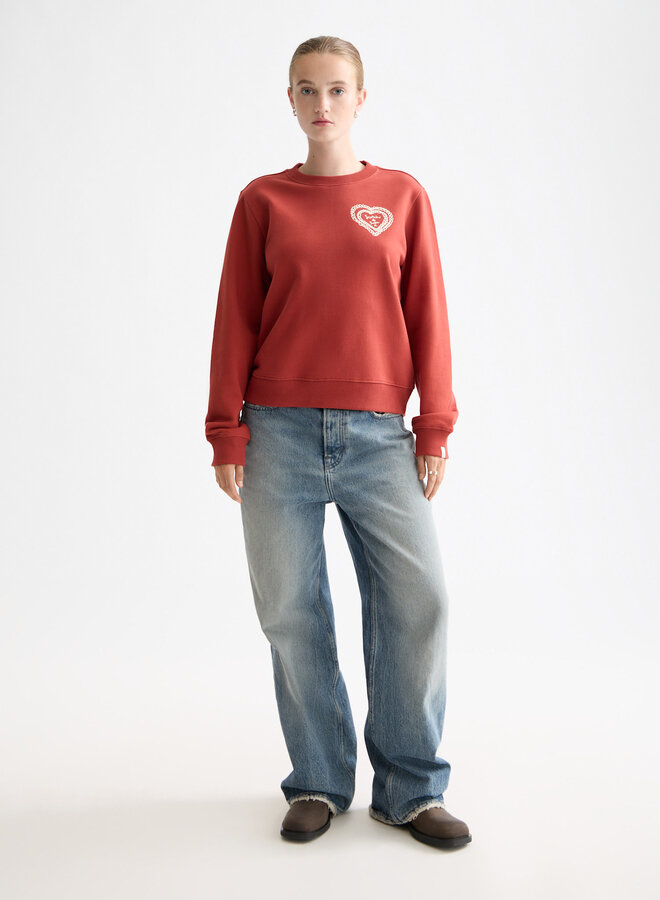 Chandail Scotch & Soda rouge à coeur imprimé