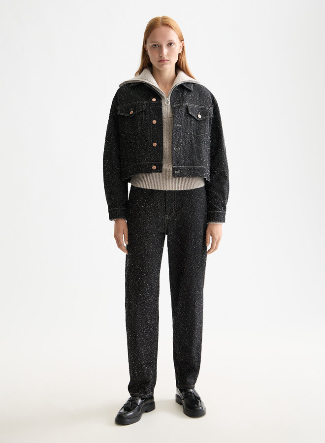 Jacket Scotch & Soda surdimensionné noir à picots