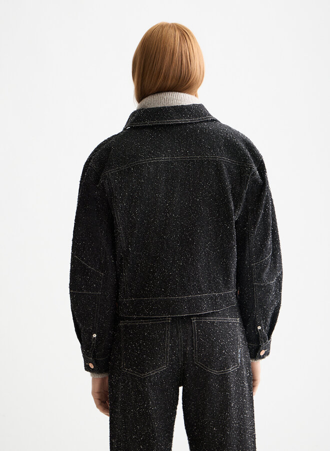 Jacket Scotch & Soda surdimensionné noir à picots