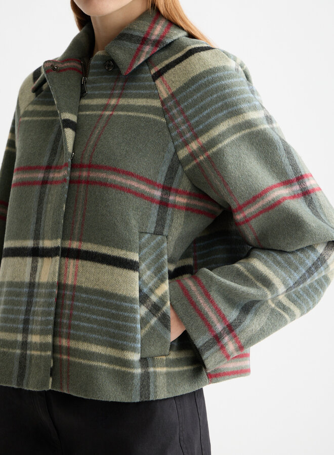 Jacket Scotch & Soda vert sauge à carreaux multi