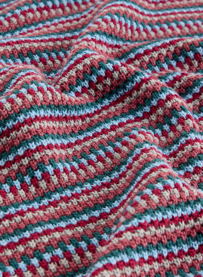 Tricot White Stuff Textured Stripe rouge, bleu & vert multi