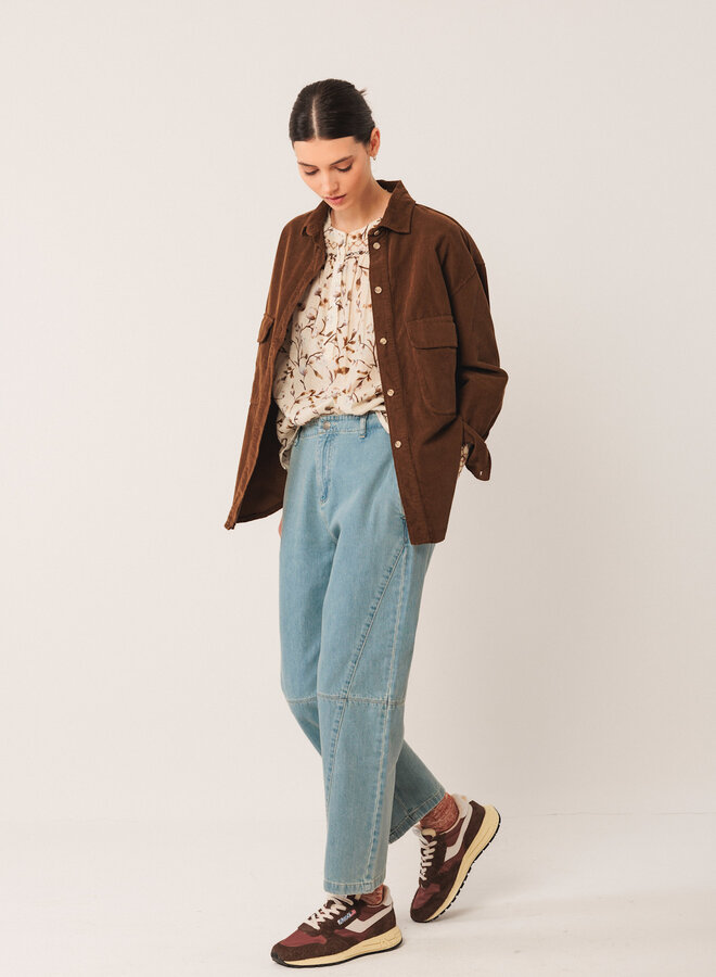 Blouse Indi & Cold fleurie brun marron