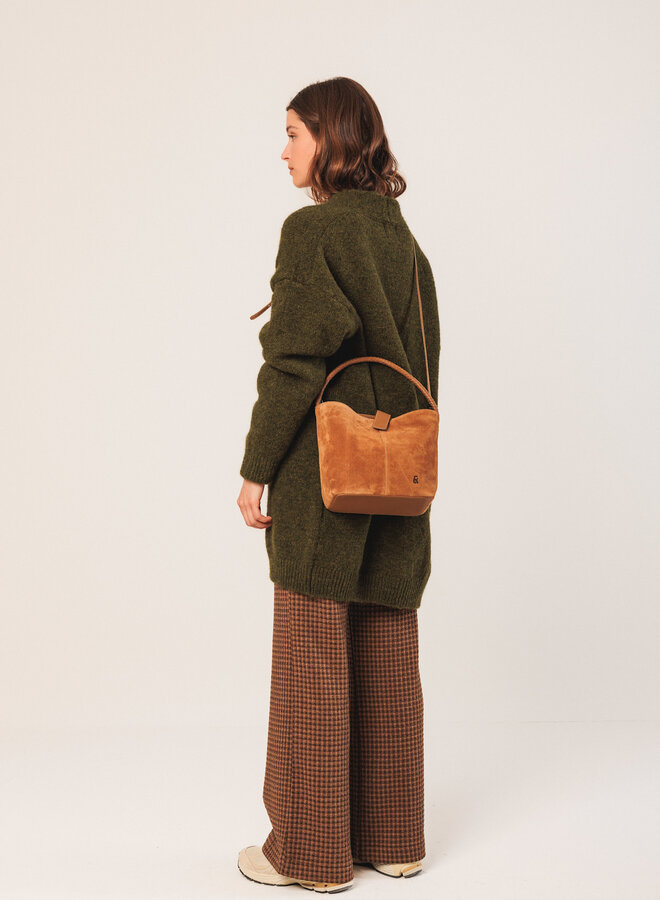 Cardigan Indi & Cold mi-long vert khaki