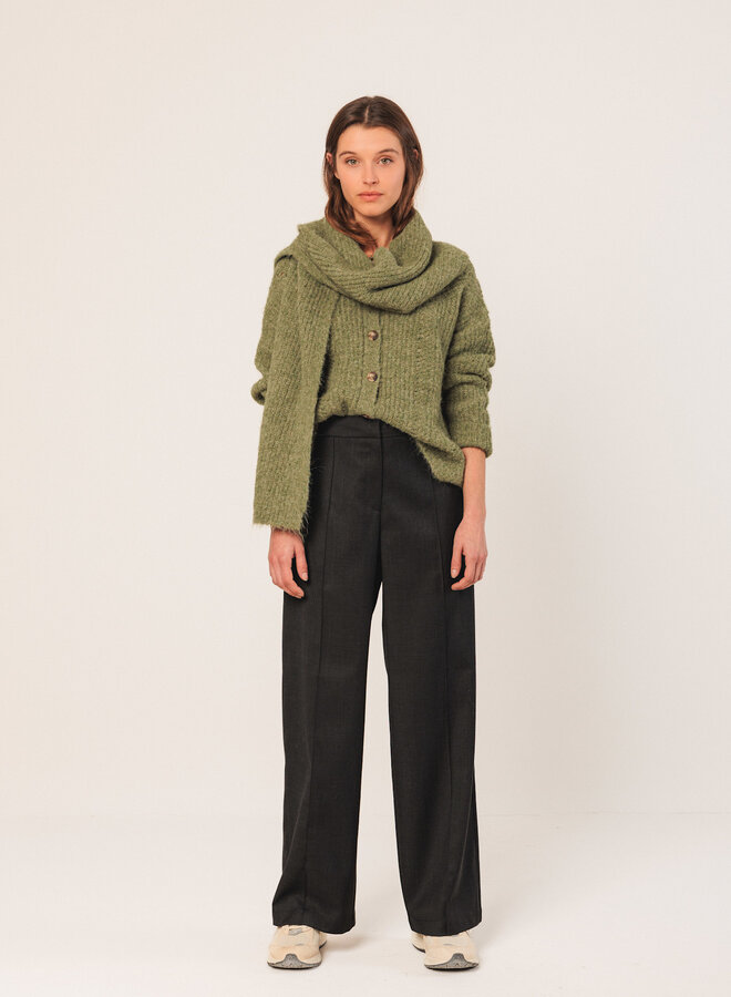 Cardigan Indi & Cold à col rond boutonné vert menthe