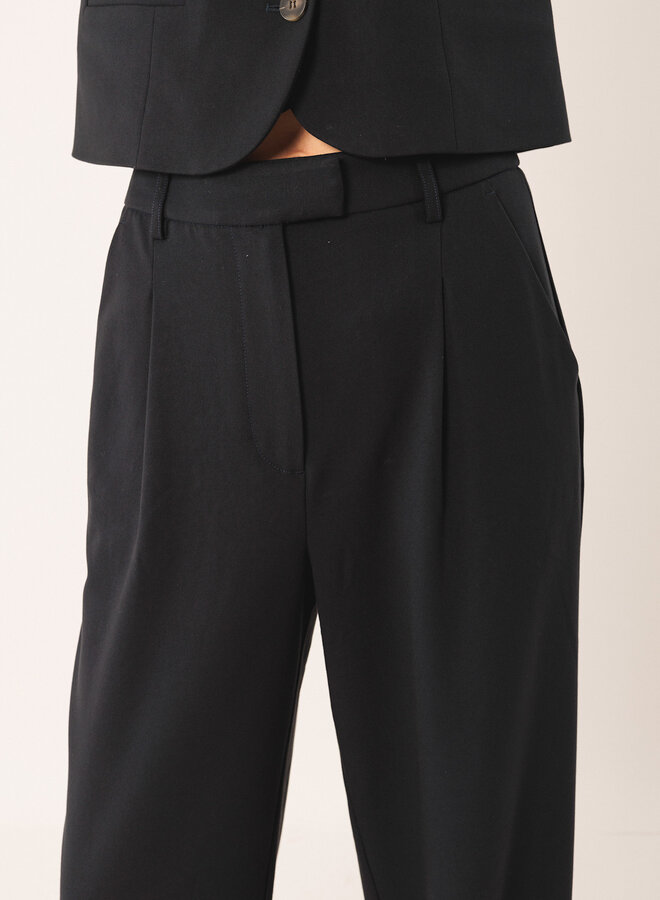 Pantalon Indi & Cold à plis & jambes larges bleu marine