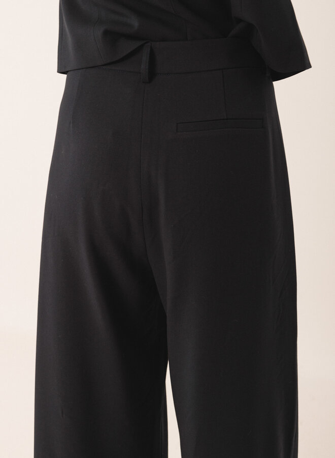 Pantalon Indi & Cold à plis & jambes larges bleu marine