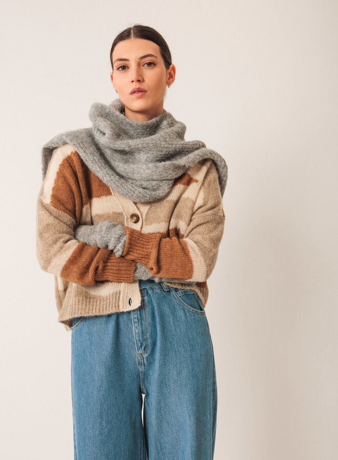 Foulard Indi & Cold gris pâle