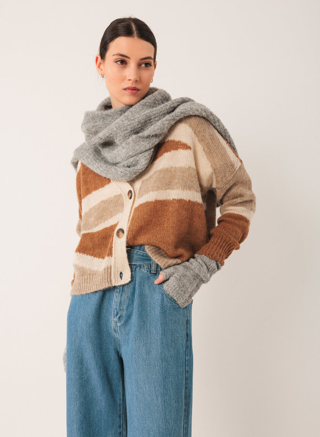 Foulard Indi & Cold gris pâle