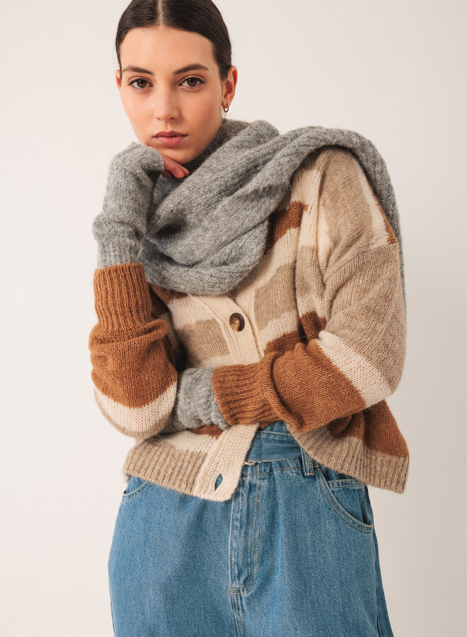 Foulard Indi & Cold gris pâle